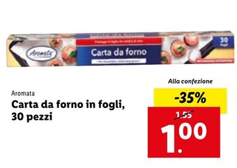 Lidl Aromata Carta da forno in fogli, 30 pezzi offerta
