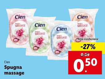 Lidl Cien Spugna massage offerta