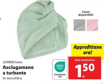 Lidl LIVARNO home Asciugamano a turbante offerta