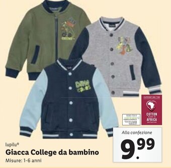 Lidl lupiluⓇ Giacca College da bambino offerta