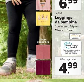 Lidl lupiluⓇ Leggings da bambina offerta