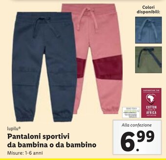 Lidl lupiluⓇ Pantaloni sportivi da bambina o da bambino offerta