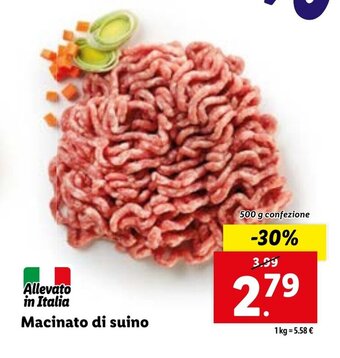 Lidl Macinato di suino offerta