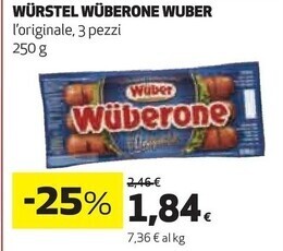 Coop Wuber wurstel wuberone offerta