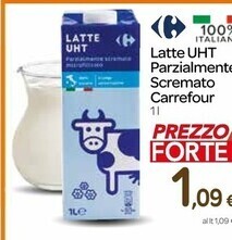 Carrefour Express Carrefour latte uht parzialmente scremato offerta