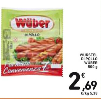 Spazio Conad WÜRSTEL DI POLLO WÜBER 500 g offerta