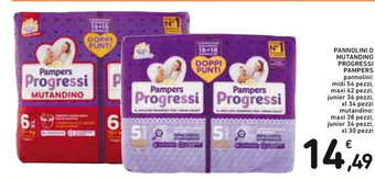 PANNOLINI O MUTANDINO PROGRESSI PAMPERS