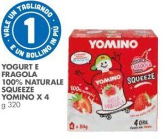 Italmark YOGURT E FRAGOLA SQUEEZE YOMINO X 4 g 320 offerta