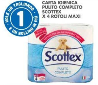 Italmark CARTA IGIENICA PULITO COMPLETO SCOTTEX X 4 ROTOLI MAXI offerta