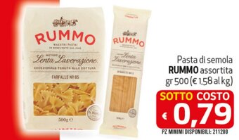 Spak Supermercati Pasta di semola RUMMO GR 700 offerta