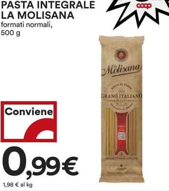 Coop PASTA INTEGRALE LA MOLISANA 500 g offerta