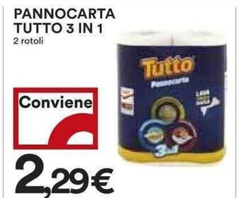 Coop PANNOCARTA TUTTO 3 IN 1 2 rotoli offerta