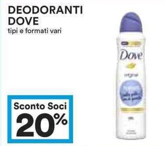 Coop DEODORANTI DOVE offerta