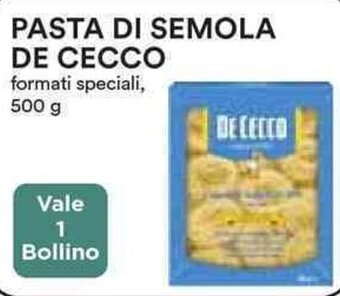 Coop PASTA DI SEMOLA DE CECCO 500 g offerta