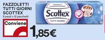 Coop FAZZOLETTI TUTTI GIORNI SCOTTEX offerta