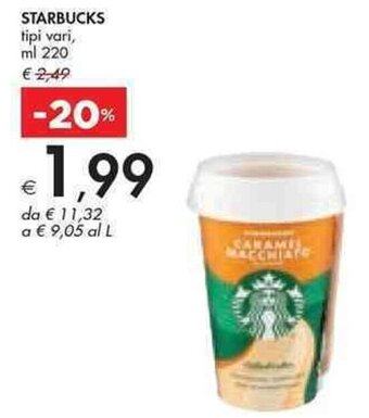 Bennet STARBUCKS tipi vari ml 220 offerta