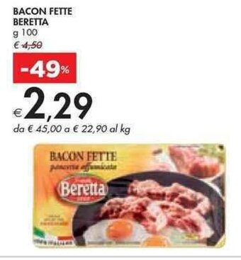 Bennet BACON FETTE BERETTA g 100 offerta