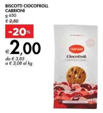 Bennet BISCOTTI CIOCOFROLL CABRIONI g.650 offerta
