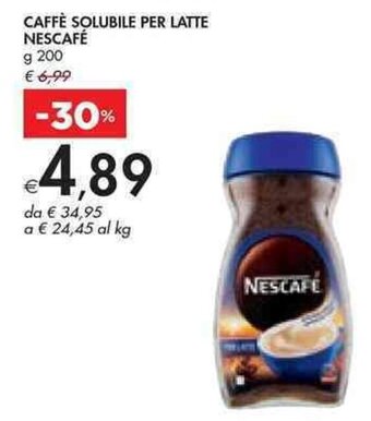 Bennet CAFFÈ SOLUBILE PER LATTE NESCAFÉ g 200 offerta