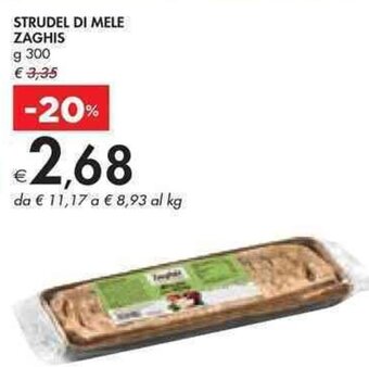 Bennet STRUDEL DI MELE ZAGHIS g 300 offerta
