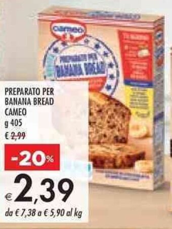 Bennet PREPARATO PER BANANA BREAD CAMEO g 405 offerta