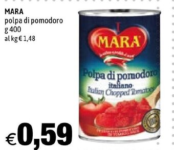 Hurrà MARA polpa di pomodoro g 400 offerta