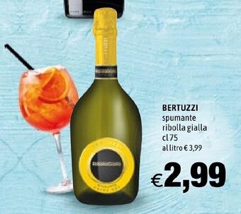 Hurrà BERTUZZI spumante ribolla gialla cl 75 offerta