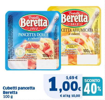 Sigma Cubetti pancetta Beretta 100 g offerta