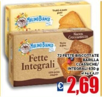 Vivo Supermercati 72 FETTE BISCOTTATE BARILLA CLASSICHE/ INTEGRALI 630 g offerta