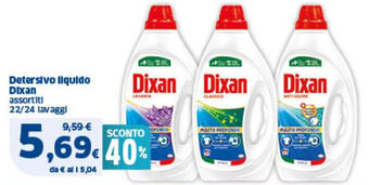 Sigma Detersivo liquido Dixan assortiti 22/24 lavaggi offerta