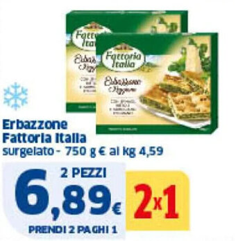 Sigma Erbazzone Fattoria Italia surgelato - 750 g offerta