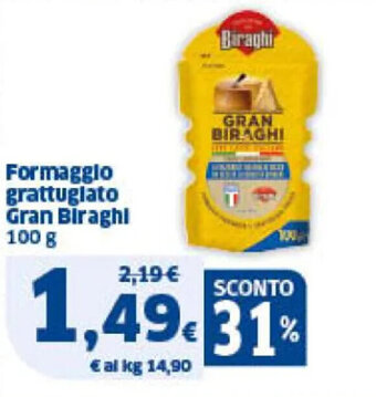 Sigma Formaggio grattugiato Gran Biraghi 100 g offerta