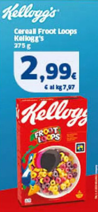 Sigma Cereali Froot Loops Kellogg's 375 g offerta