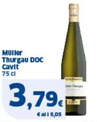 Sigma Müller Thurgau DOC Cavit 75 cl offerta