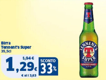Sigma Birra Tennent's super 35,5cl offerta