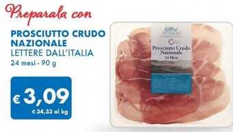 MD Discount Lettere dall'italia prosciutto crudo nazionale offerta