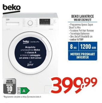 BEKO LAVATRICE WUX81282WI/IT
