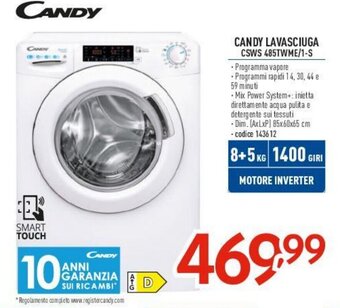 Elettrosintesi CANDY LAVASCIUGA CSWS 485TWME/1-S offerta
