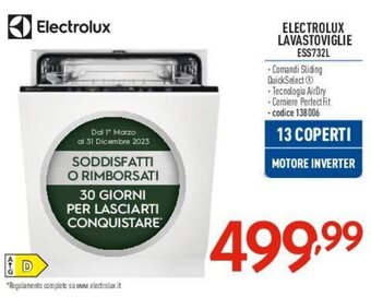 Elettrosintesi ELECTROLUX LAVASTOVIGLIE ESS732L offerta