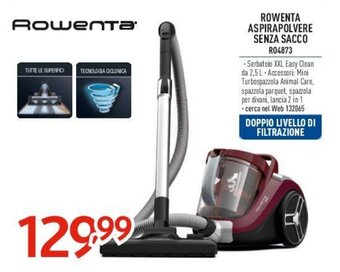 Elettrosintesi ROWENTA ASPIRAPOLVERE SENZA SACCO R04873 offerta