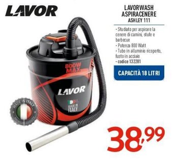 Elettrosintesi LAVORWASH ASPIRACENERE ASHLEY 111 offerta
