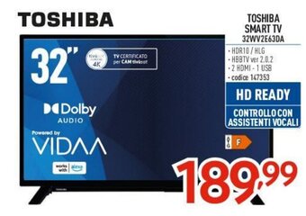 TOSHIBA SMART TV 32WV2E63DA