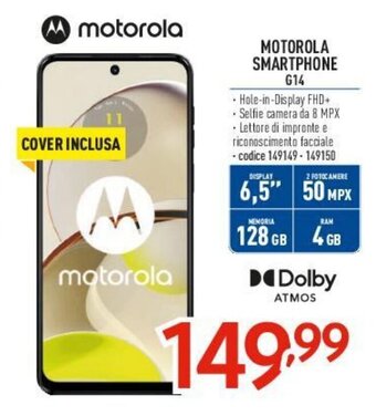 Elettrosintesi MOTOROLA SMARTPHONE G14 offerta