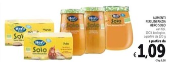 Hero solo alimenti per l' infanzia