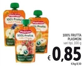 Spazio Conad Plasmon 100 % frutta offerta