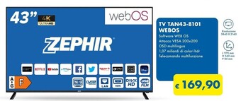 MD Discount Zephir tan43-8101 webos offerta