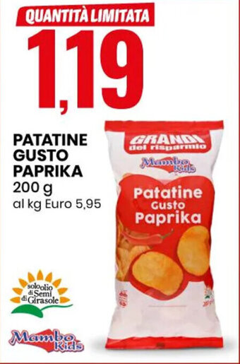 Eurospin PATATINE GUSTO PAPRIKA 200 g offerta