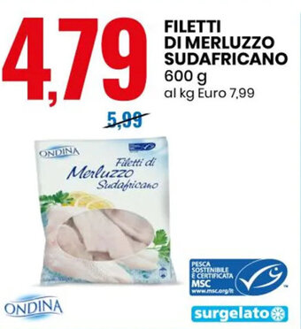 Eurospin FILETTI DI MERLUZZO SUDAFRICANO 600 g offerta