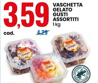 Eurospin VASCHETTA GELATO GUSTI ASSORTITI 1 kg offerta