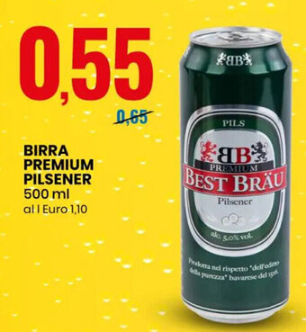 Eurospin BIRRA PREMIUM PILSENER 500 ml offerta